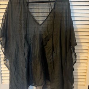Black Sheer Swim Cover-Up